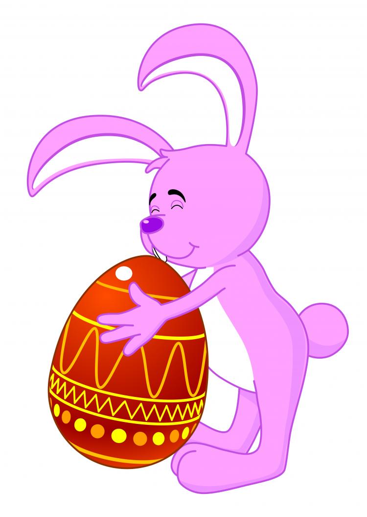 free vector Cartoon bunny and egg 01 vector