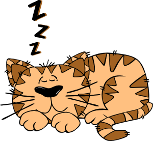free vector Cartoon Cat Sleeping clip art