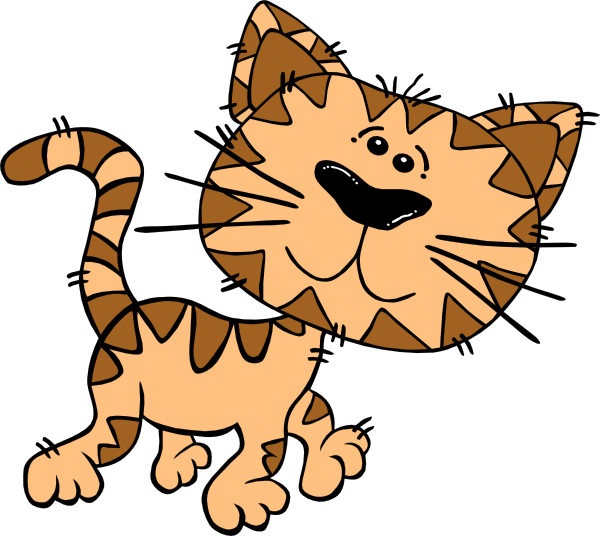 free vector Cartoon Cat Walking clip art