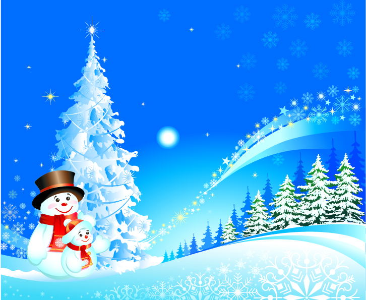 Cartoon christmas background (16181) Free EPS Download / 4 Vector