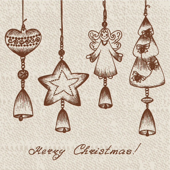 free vector Cartoon christmas ornaments vector