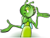 free vector Cartoon Cricket clip art