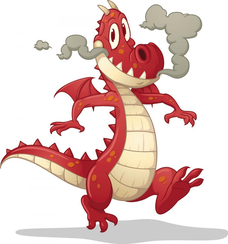 free vector Cartoon dragon image 02 vector