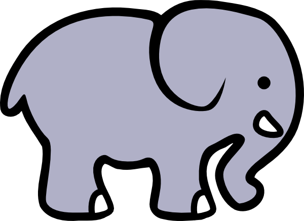 Cartoon Elephant clip art (108229) Free SVG Download / 4 Vector