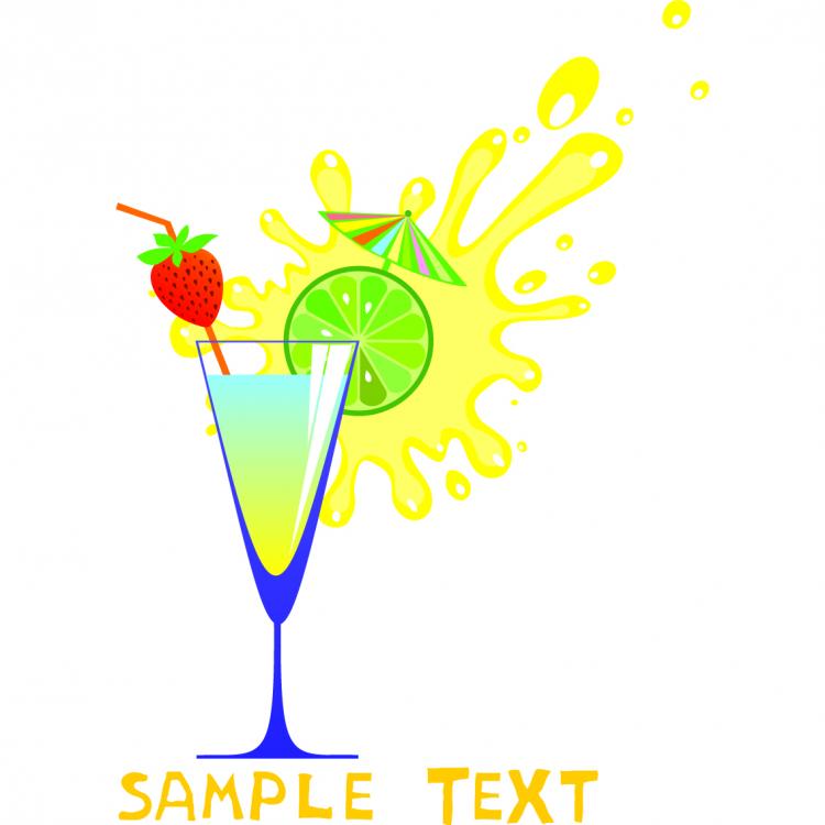 free vector Cartoon high glass and juice 05 vector