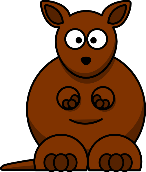 free vector Cartoon Kangaroo clip art