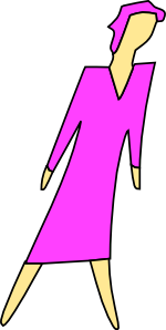 free vector Cartoon Lady Walking clip art