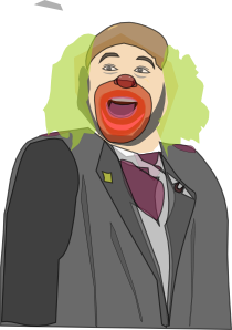 free vector Cartoon Laughing Clown clip art