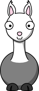 free vector Cartoon Llama clip art