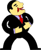 free vector Cartoon Man Wearing Suit Tie clip art