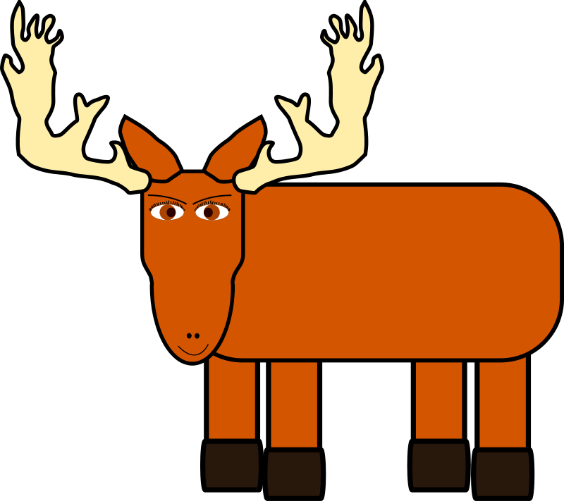 free vector Cartoon moose remix
