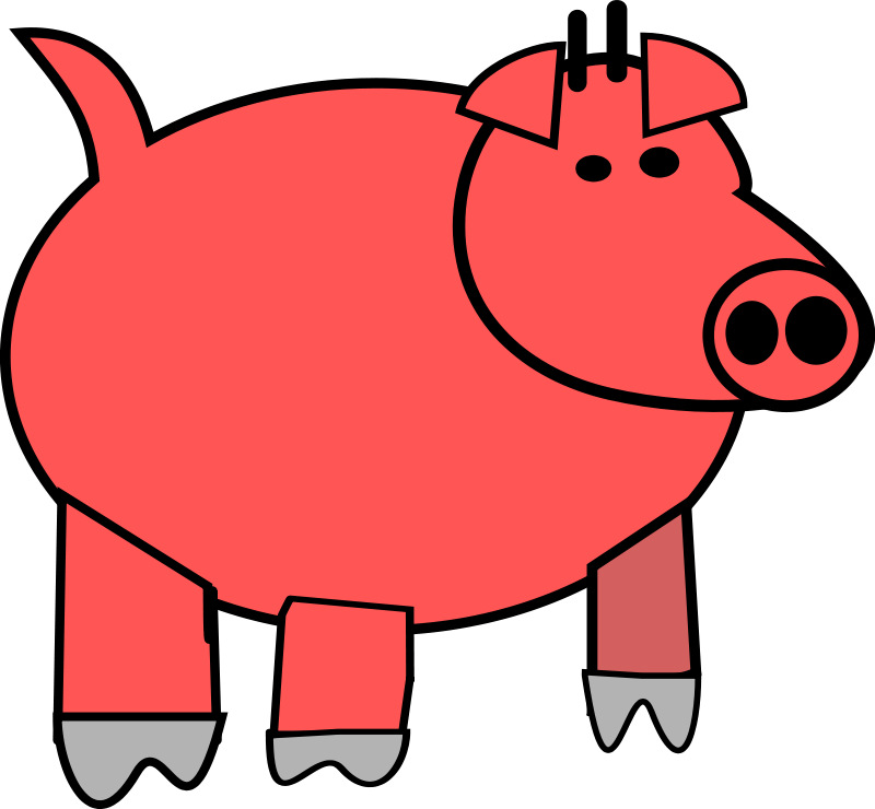 Download Cartoon pig (102477) Free SVG Download / 4 Vector