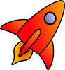 free vector Cartoon Rocket clip art