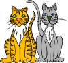 free vector Cartoon Tigers clip art
