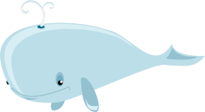 free vector Cartoon Whale clip art