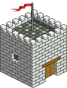 free vector Castle Tower Isometric clip art