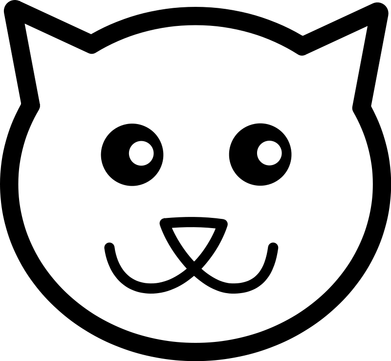 Cat Line Art (102805) Free SVG Download / 4 Vector