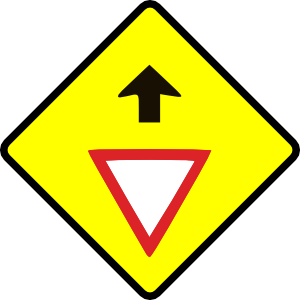 free vector Caution Give Way Sign clip art