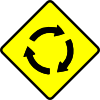 free vector Caution Roundabout clip art