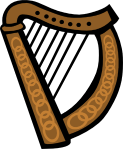 free vector Celtic Harp Simple clip art