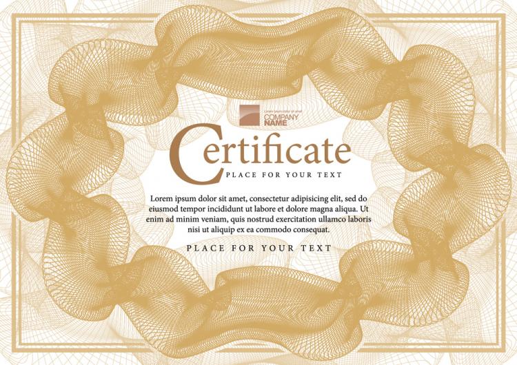 free vector Certificate of commendation 04 vector