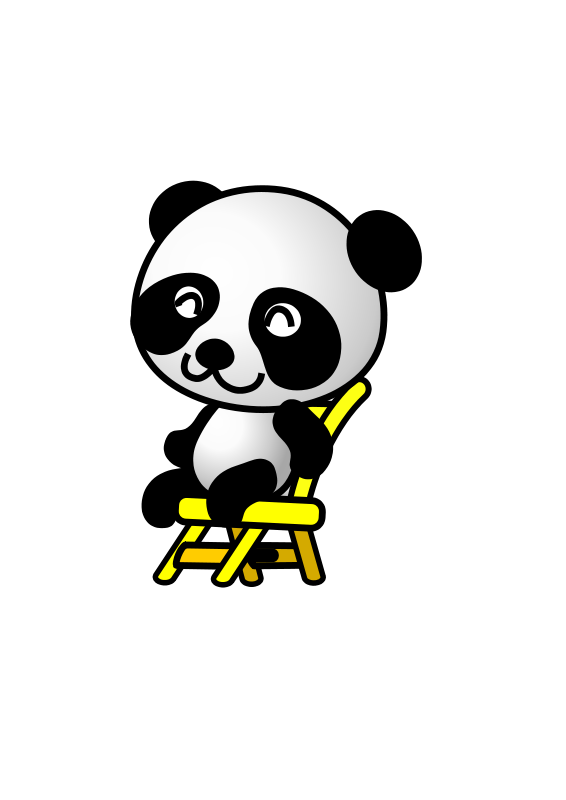 free vector Chair,panda