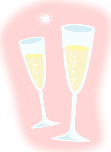 Champagne Glasses clip art (104858) Free SVG Download / 4 ...