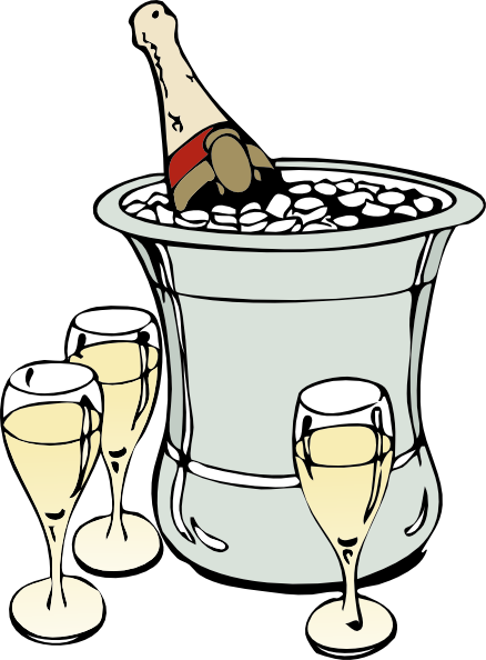 free vector Champagne On Ice clip art