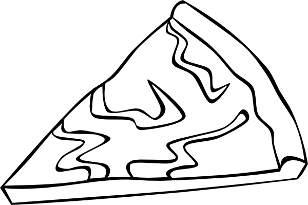 free vector Cheese Pizza Slice (b And W) clip art