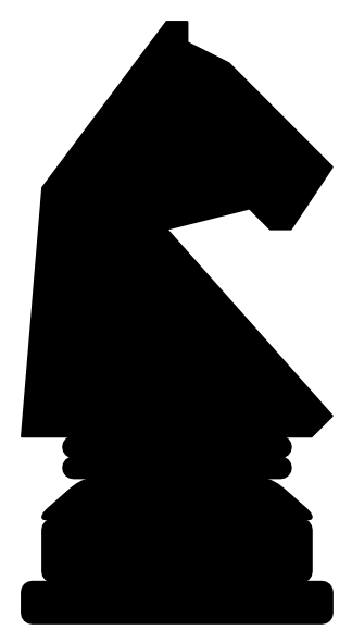 Free: SVG White silhouette chess piece 