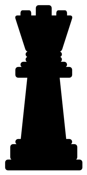 queen chess piece Royalty Free Vector Clip Art illustration