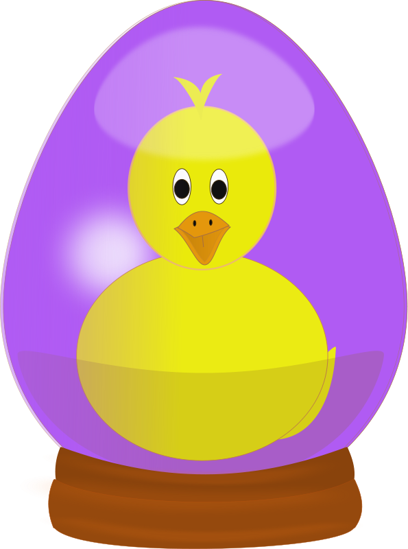 free vector Chick in Easter Egg Globe