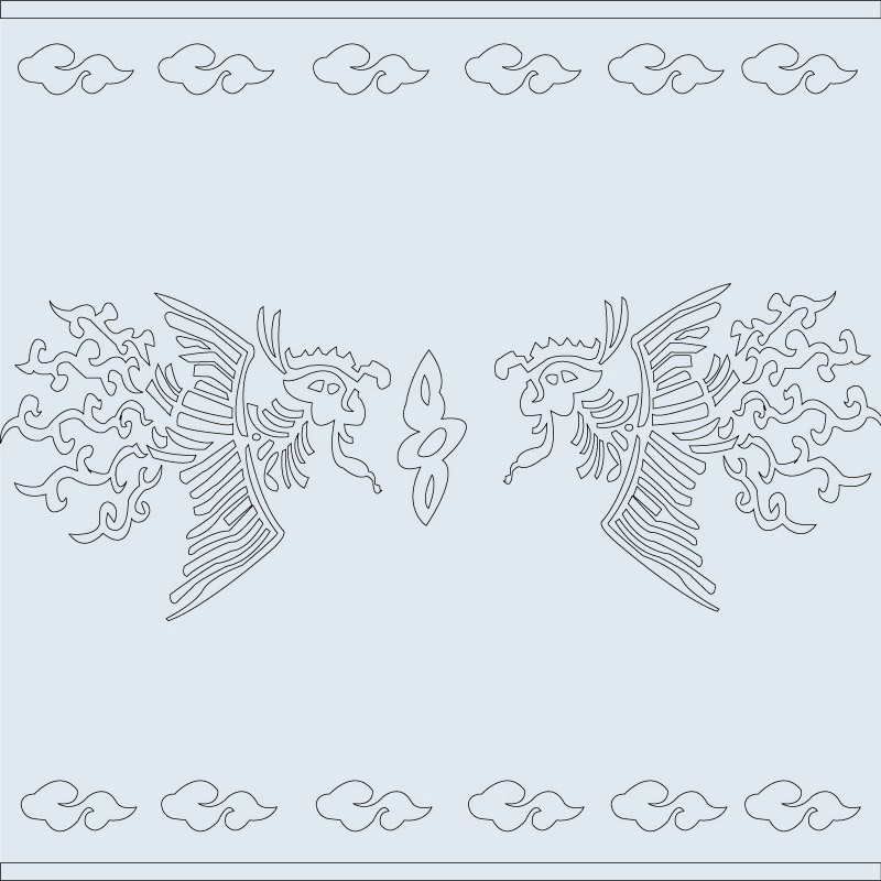 free vector Chinese classical pattern vector phoenix abstract