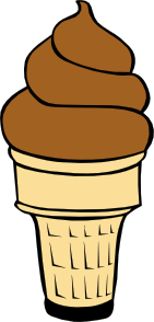 free vector Chocolate Soft Serve Ice Cream Cone clip art