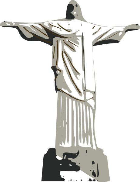 free vector Christ The Redeemer Statue clip art