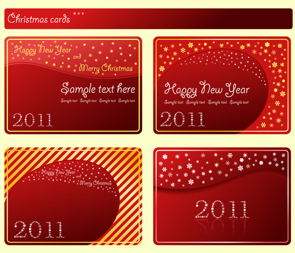 free vector Christmas and new year 2011 card vector
