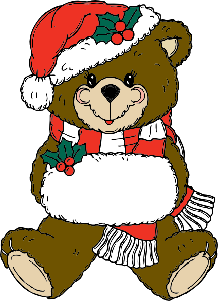 free vector Christmas Bear clip art