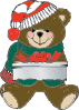 Christmas Bear Wih Present clip art (109174) Free SVG Download / 4 Vector