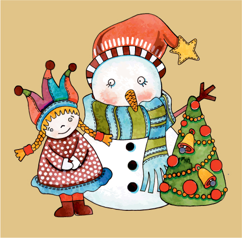 Christmas cartoon illustration (94077) Free EPS Download / 4 Vector