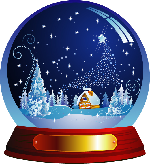 free vector Christmas crystal ball and sales tag vector