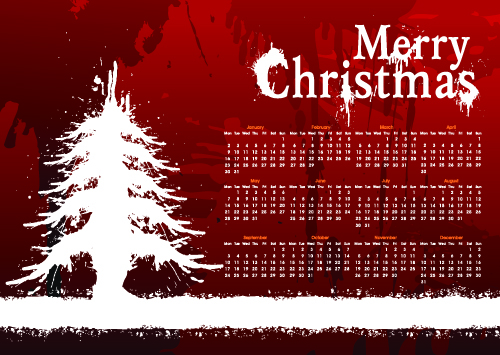 free vector Christmas day background calendar 01 vector