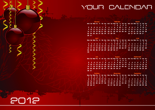 free vector Christmas day background calendar 02 vector