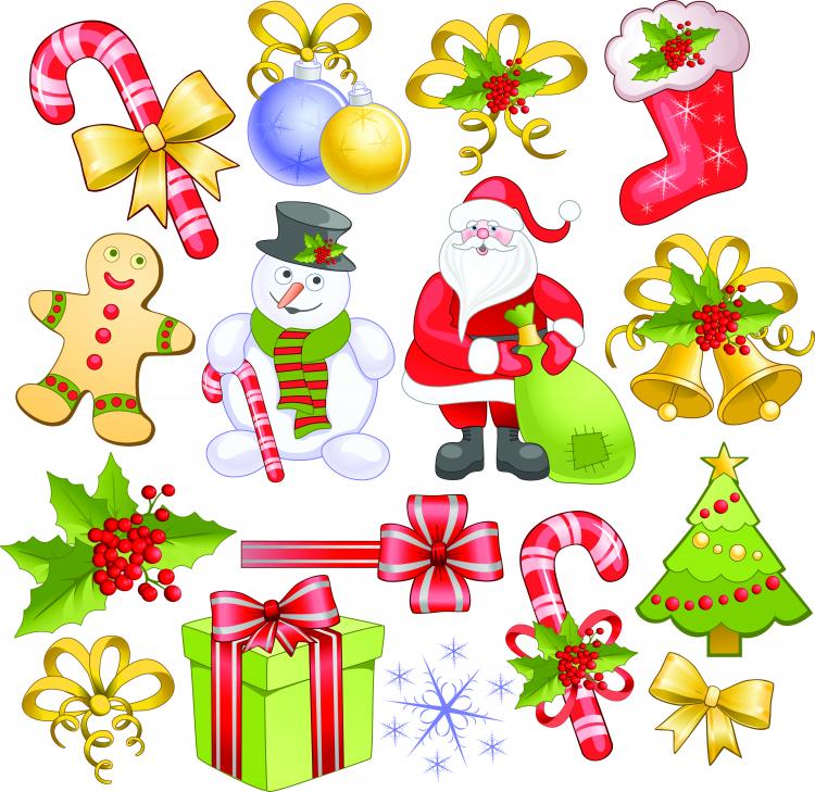 Christmas Decorations 2 Vector Free Vector 4Vector