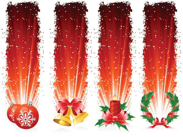 free vector Christmas decorative banner vector