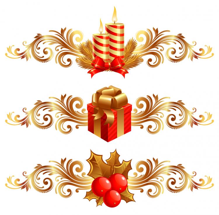 free vector Christmas design elements 01 vector