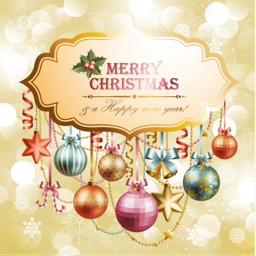 free vector Christmas elements background 04 vector