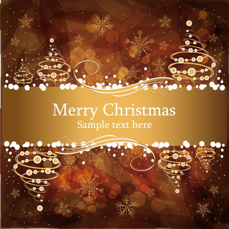 free vector Christmas gorgeous brown background 04 vector