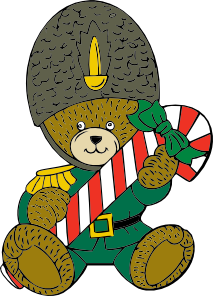 free vector Christmas Guard Bear clip art