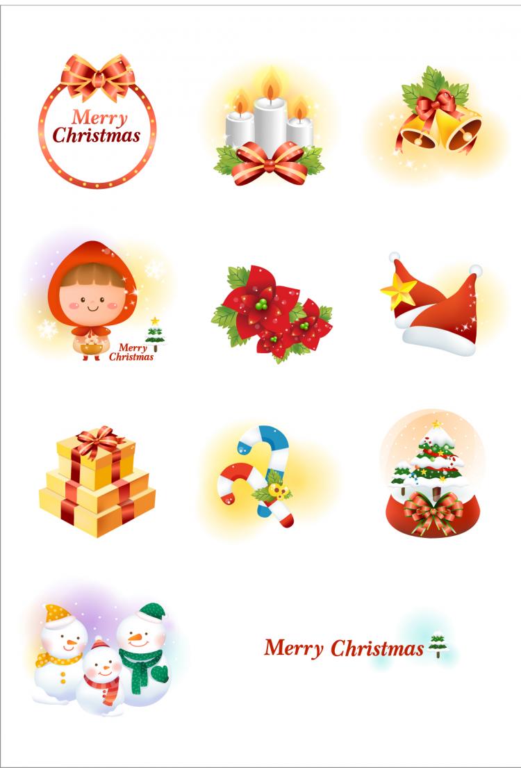 free vector Christmas icon vector