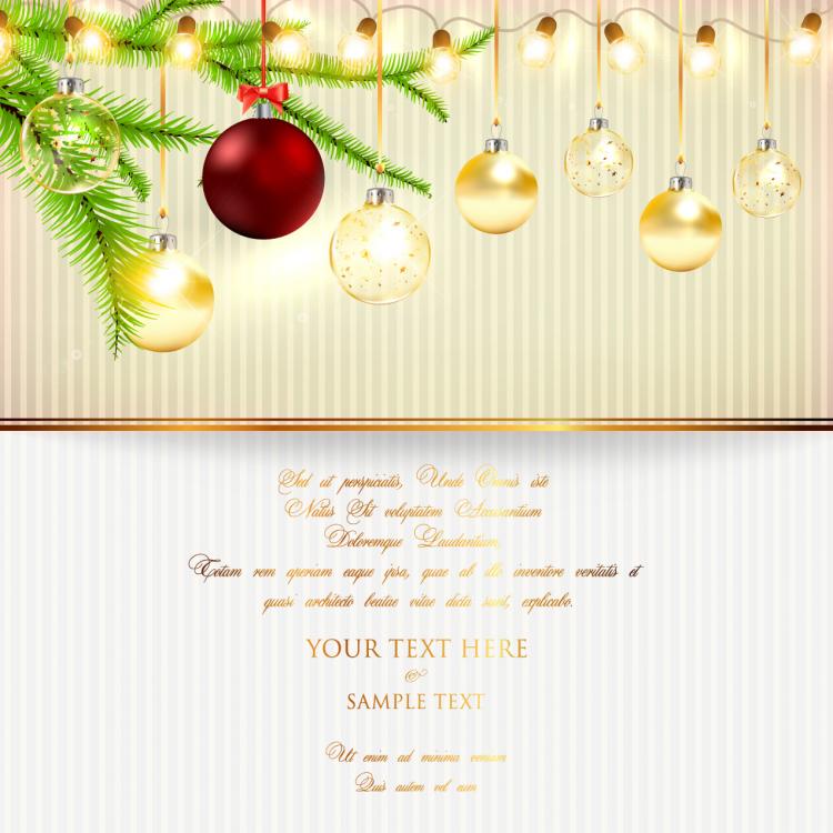 free vector Christmas lights bright background 02 vector